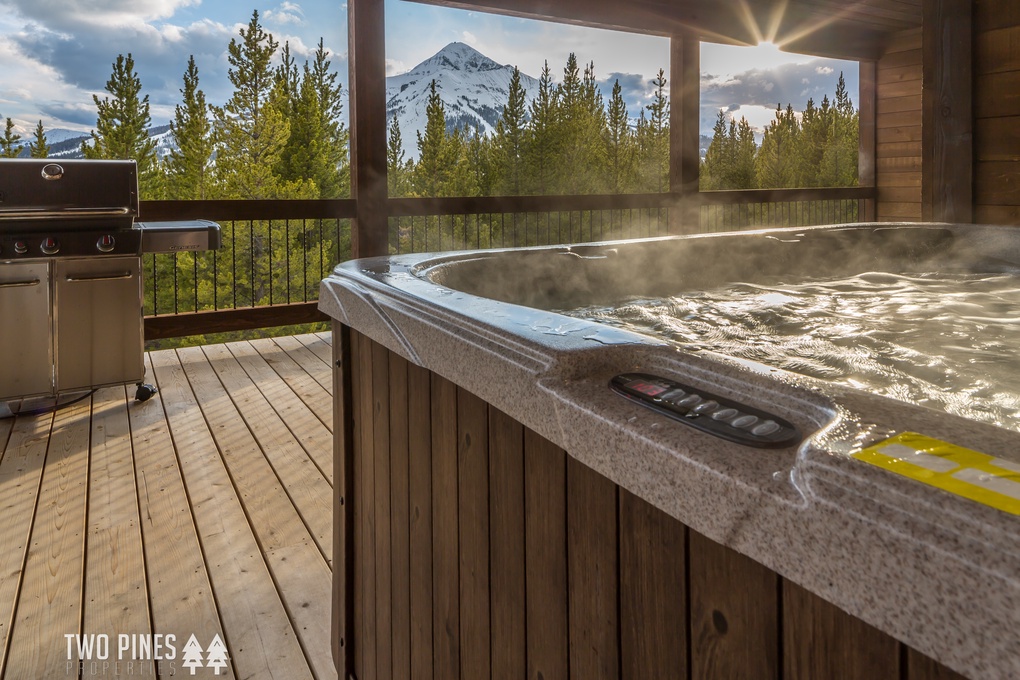 Enjoy Amazing Views of Lone Peak from the Private Hot Tub