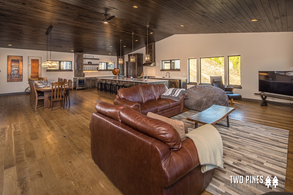 Open Concept Great Room, Kitchen and Dining Room
