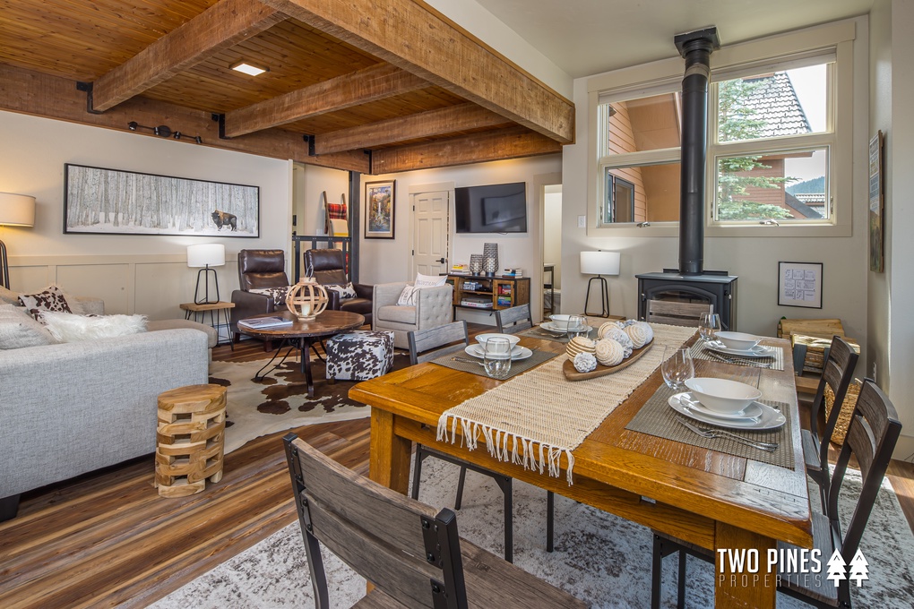 Open Concept Living and Dining area