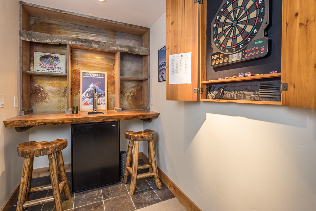 Dart Board And Wet Bar