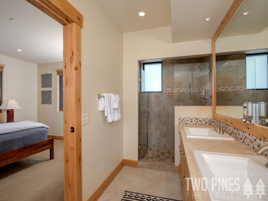 En Suite with Walk-in Shower and Dual Vanity
