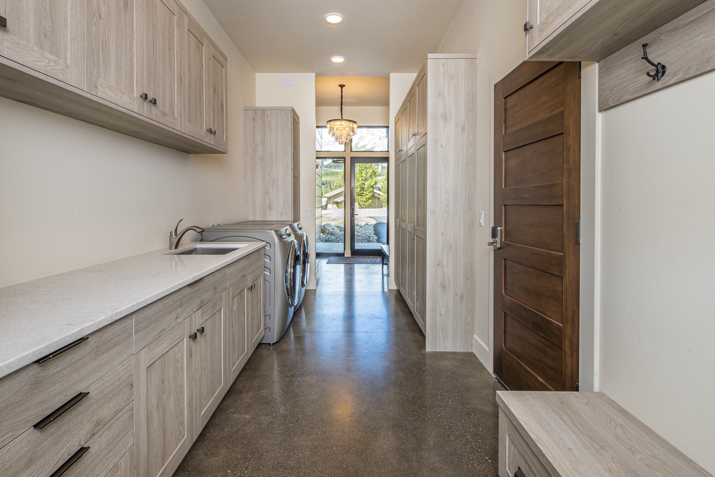 Main Level Mud Room with Washer and Dryer