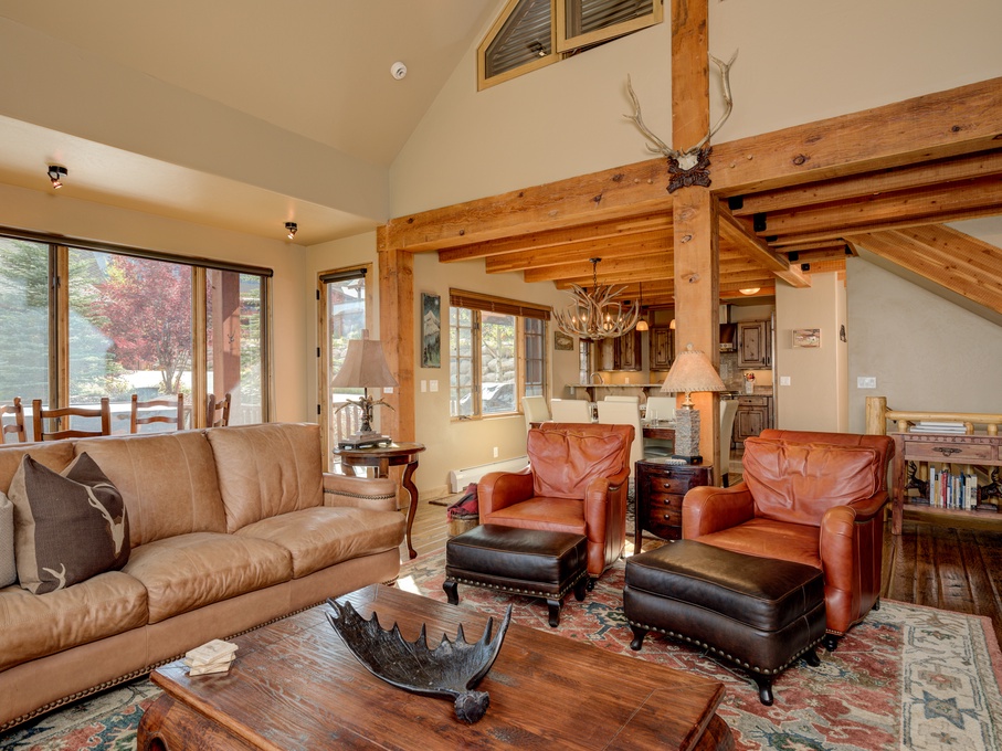 Living room with patio access