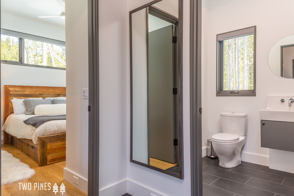 Primary Bedroom Doorway and Half Bath