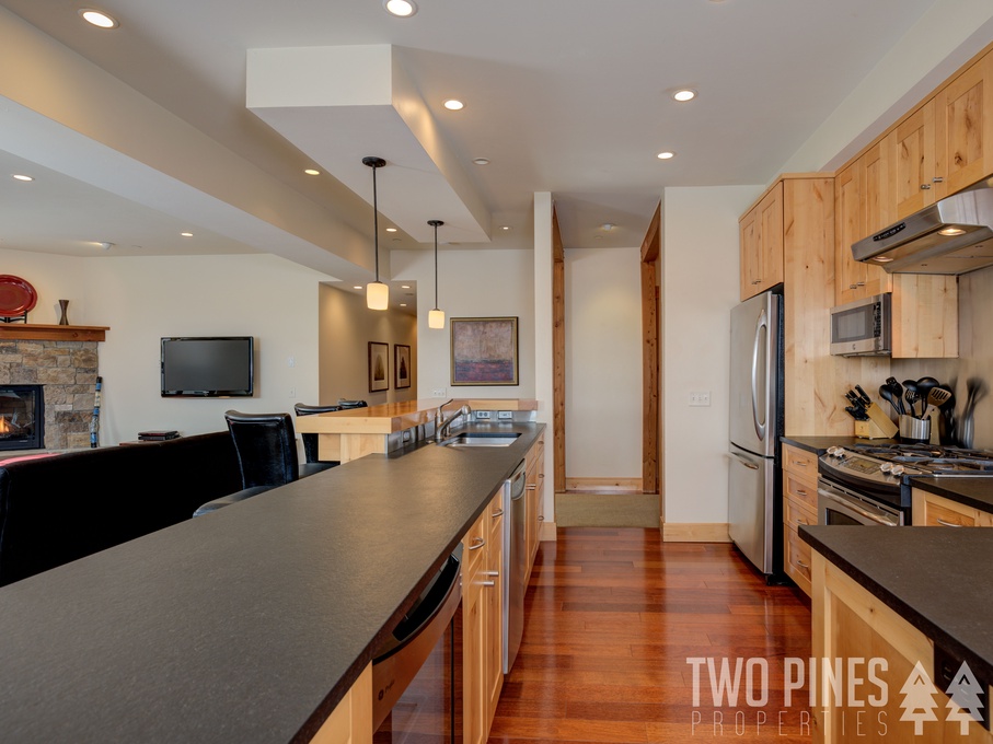 Kitchen and Bar Area