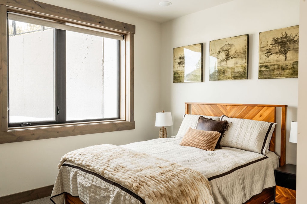 Queen bedroom on lower floor.