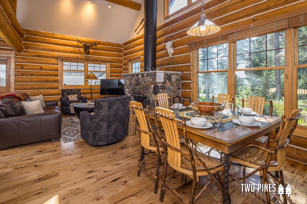 Open Area Dining and Living Room