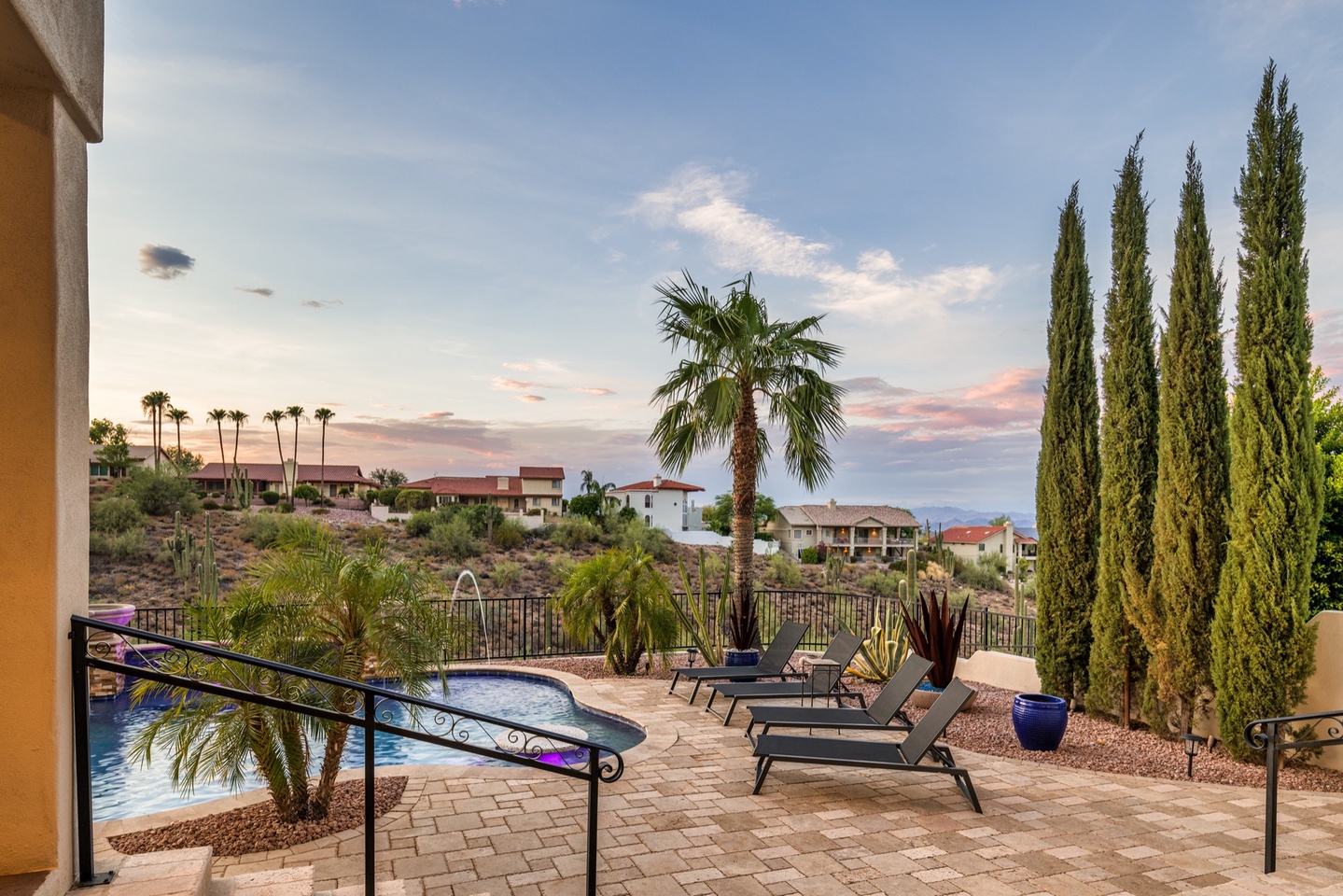 Take in the greenery by the pool