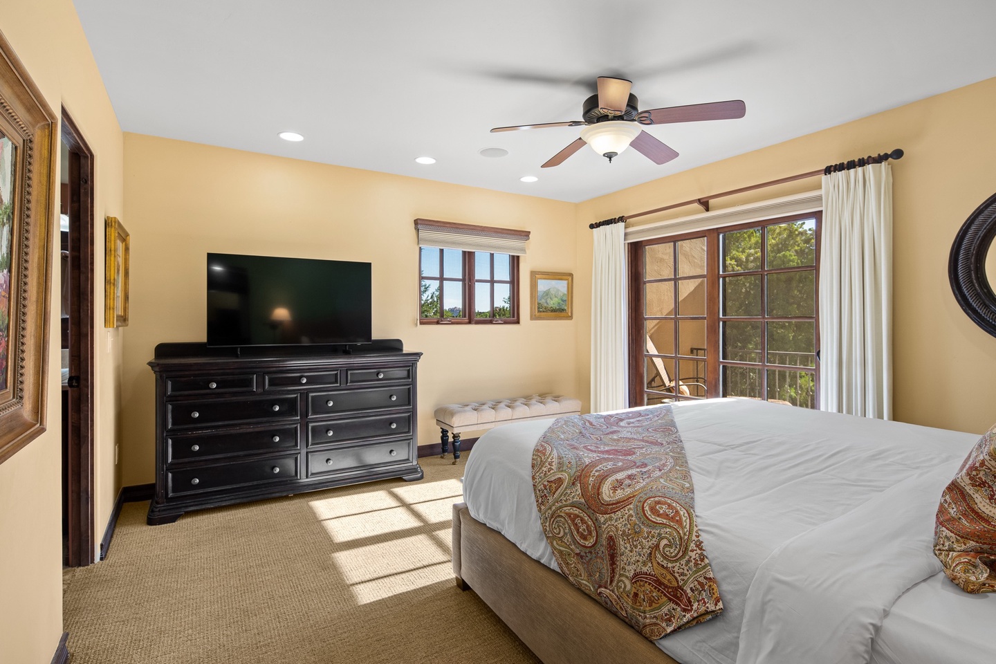 Master bedroom with TV