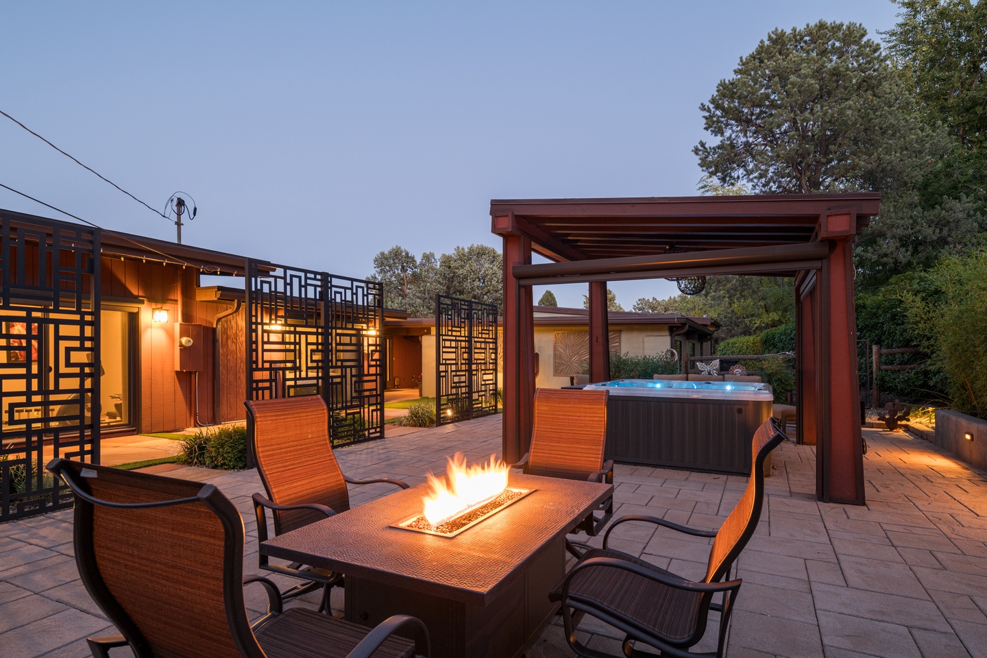 Fire pit for cozy Sedona nights
