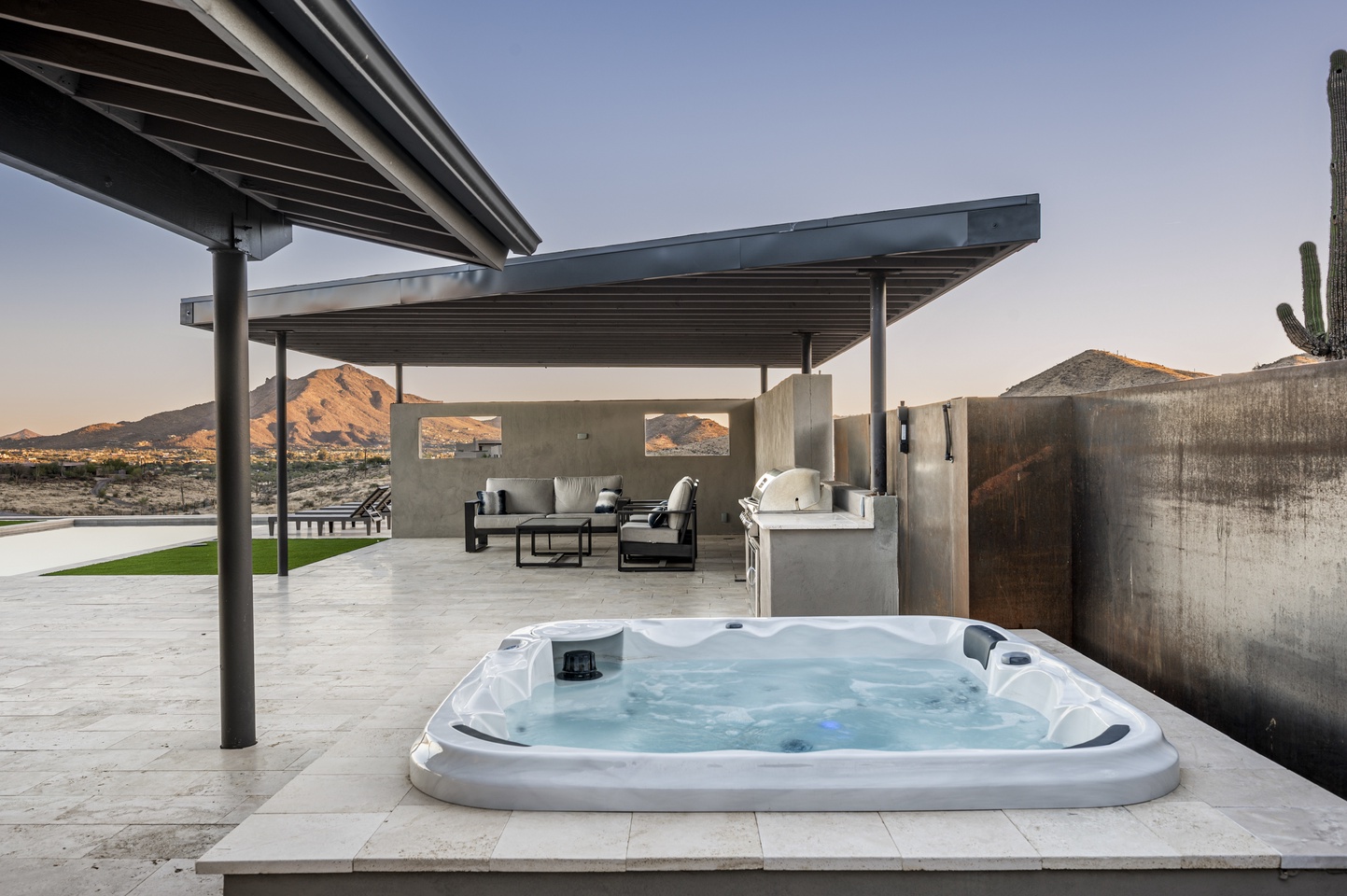 Hot tub area