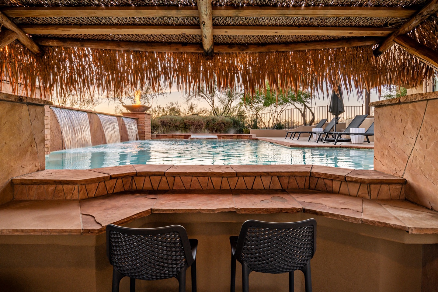 Swim up bar in heated* pool