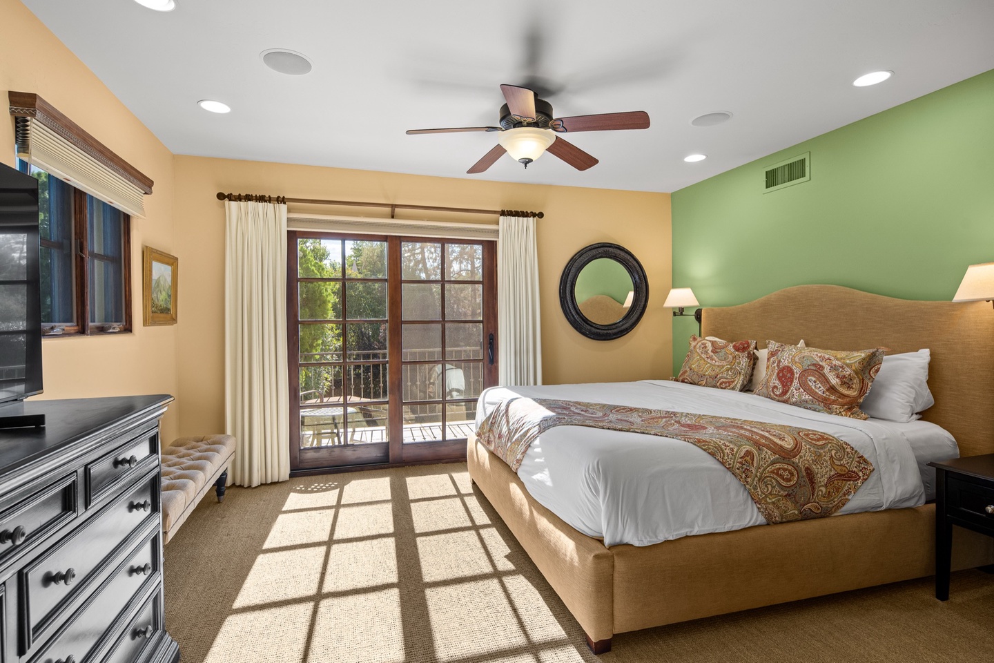 Master bedroom - King bed with patio access