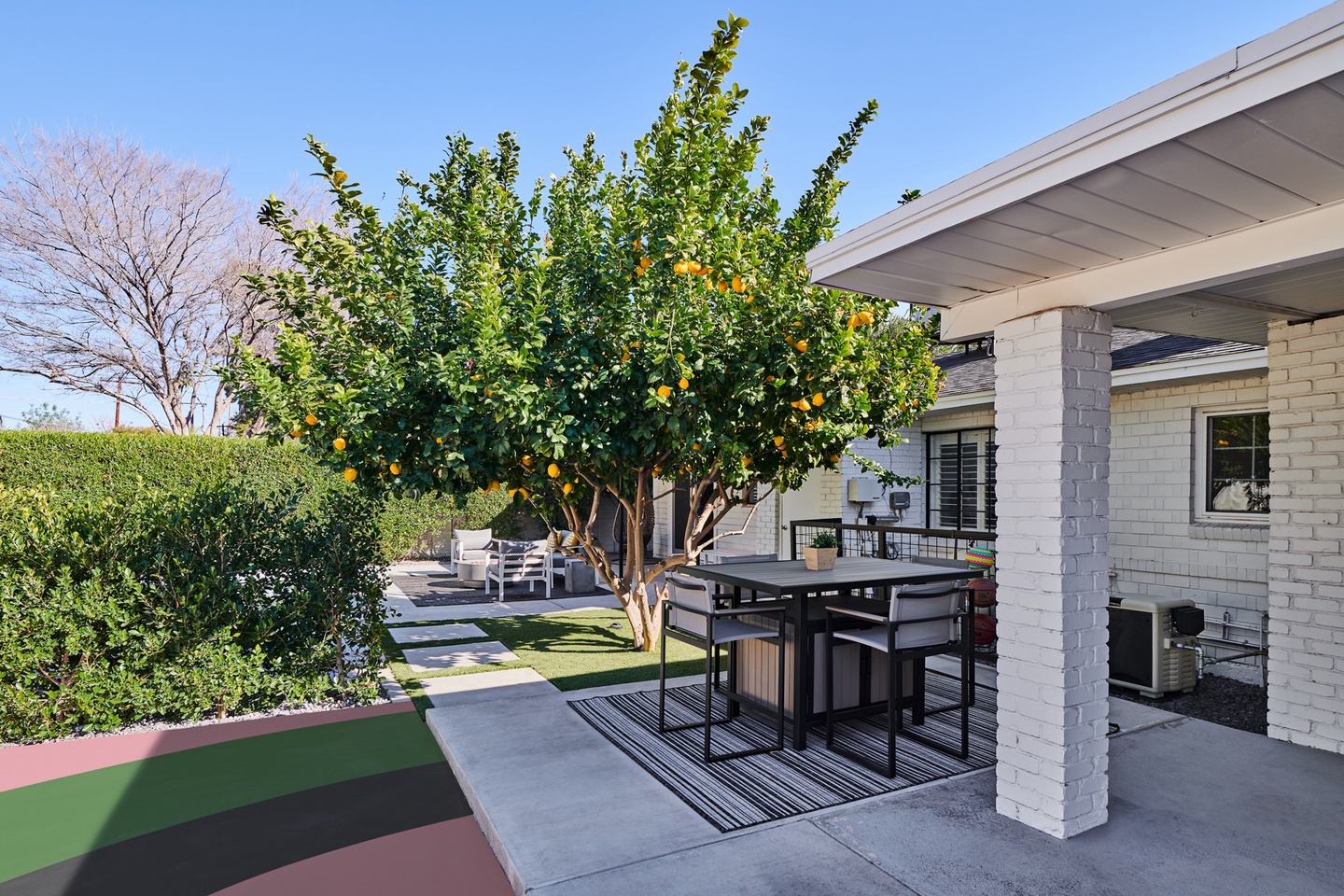 Outdoor dining area