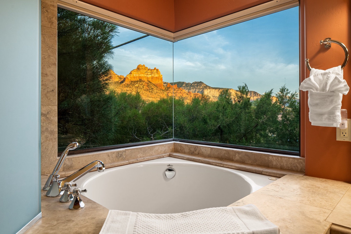 Take a dip in the soaking tub with Red Rock views