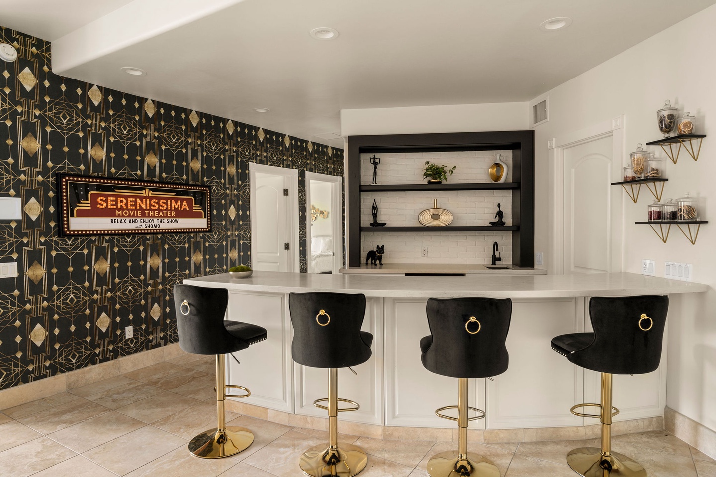 Featuring your own serving bar