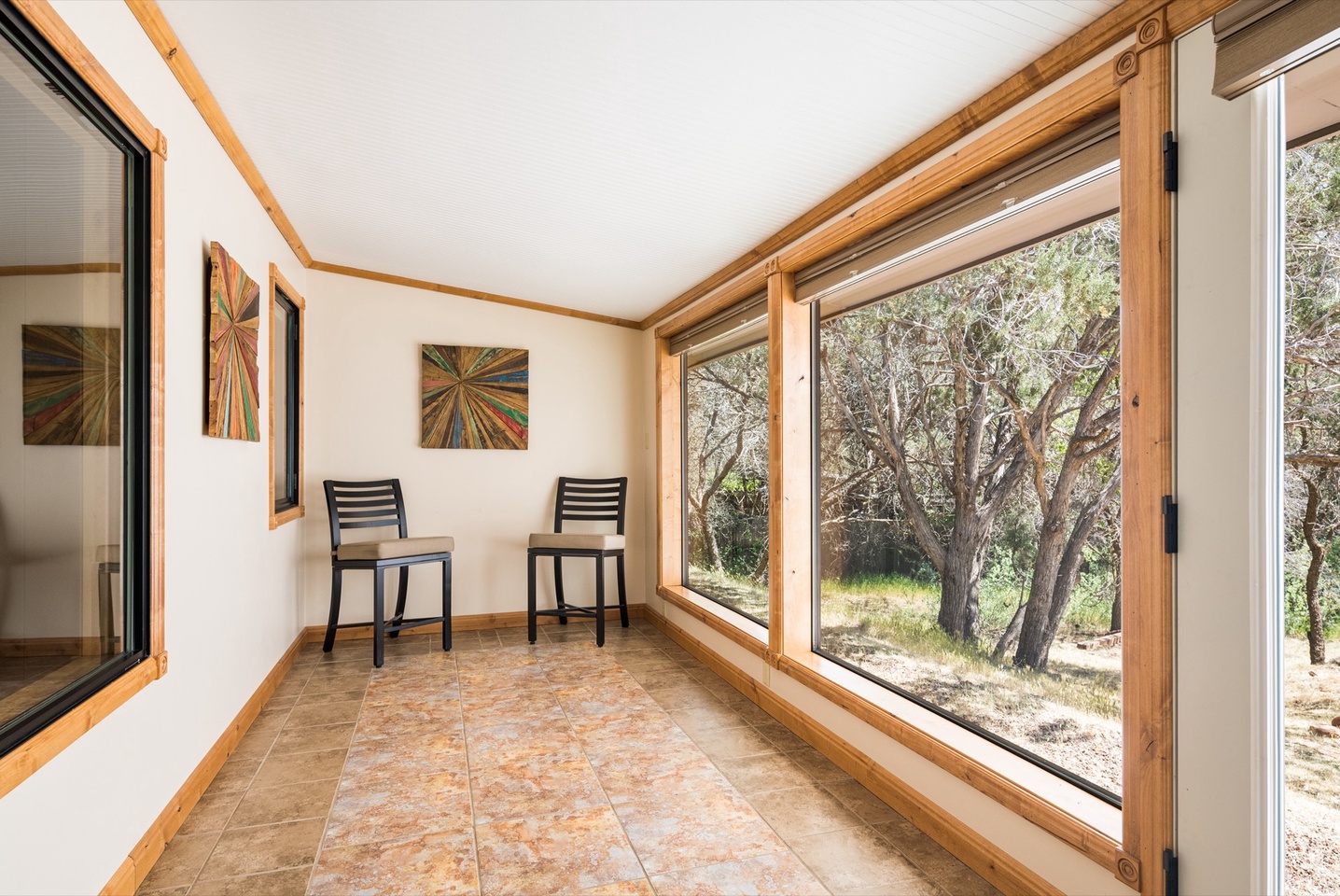 Sun room off the back of the home