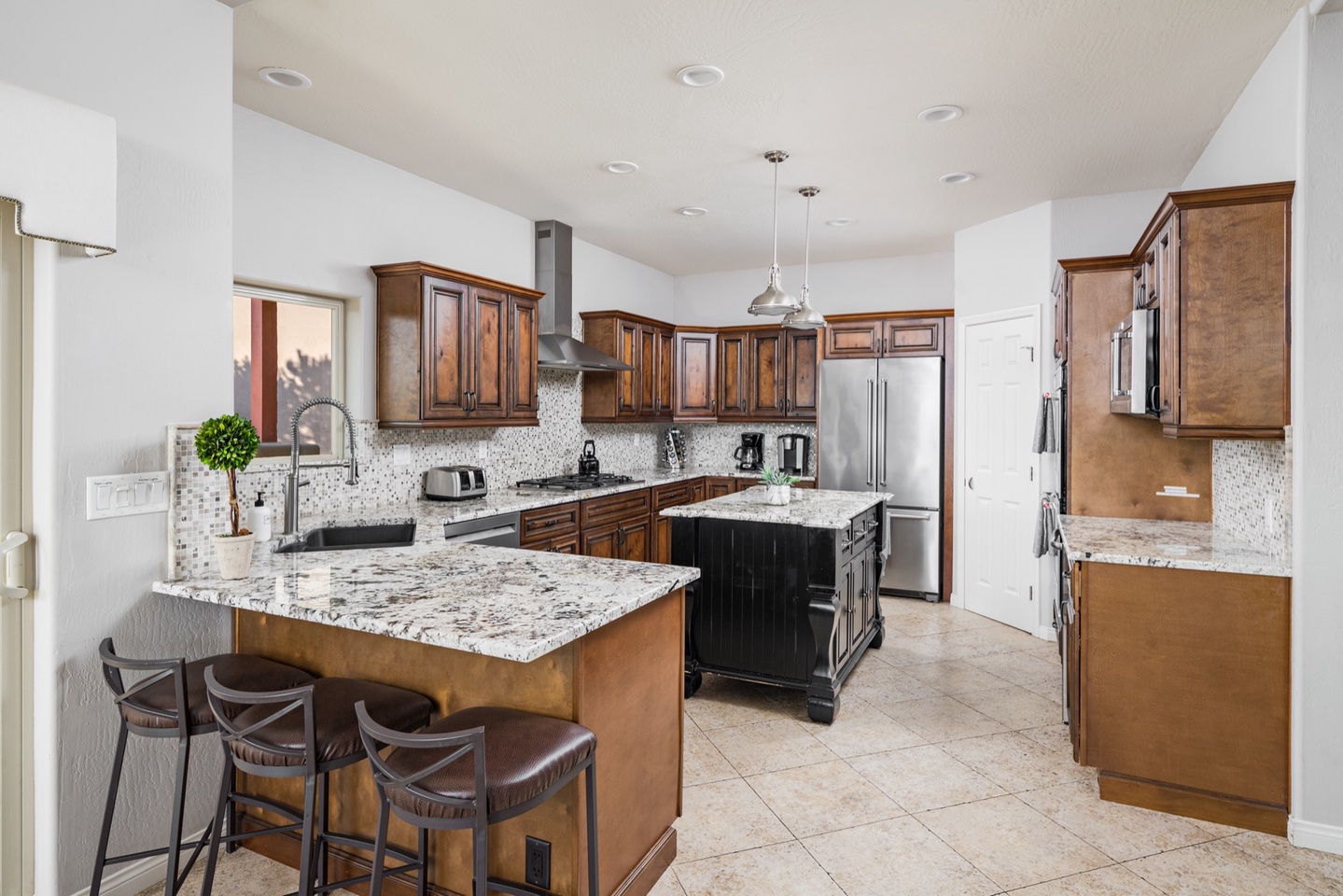 Fully stocked kitchen