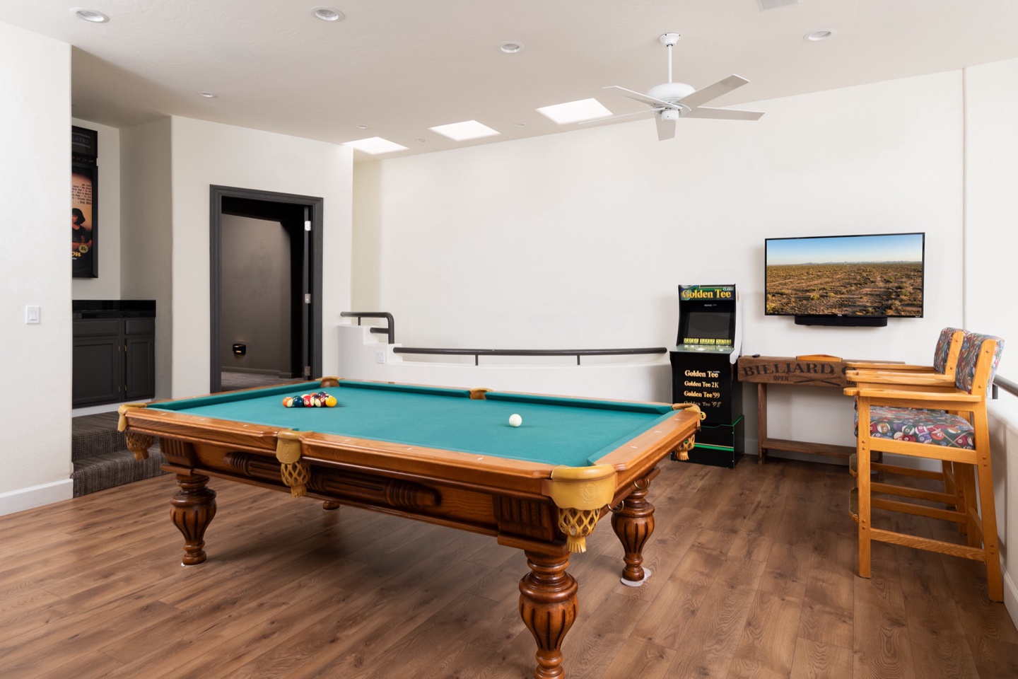 Pool table and game room
