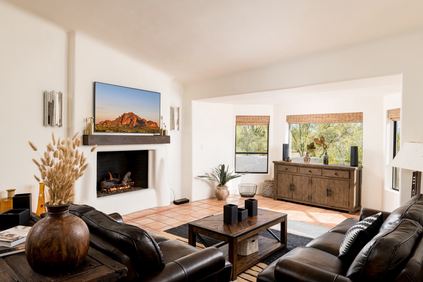 Secondary living room with 65 inch TV