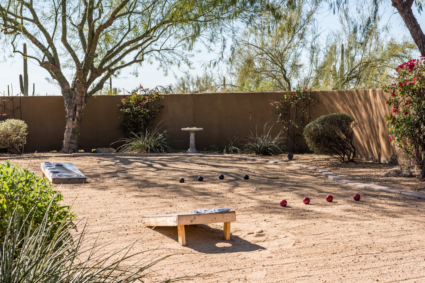 Corn hole and Bocce ball