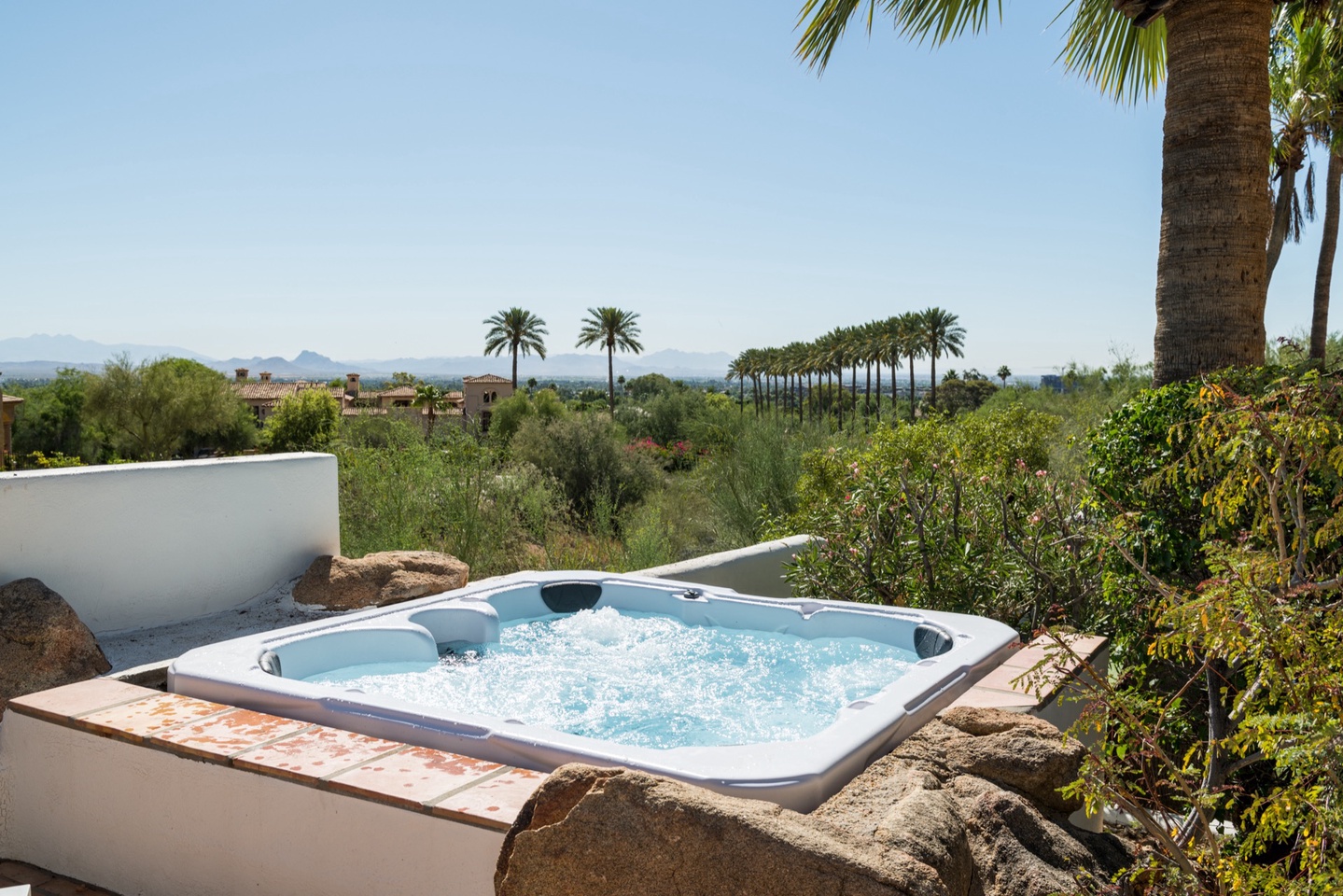 Hot tub with views