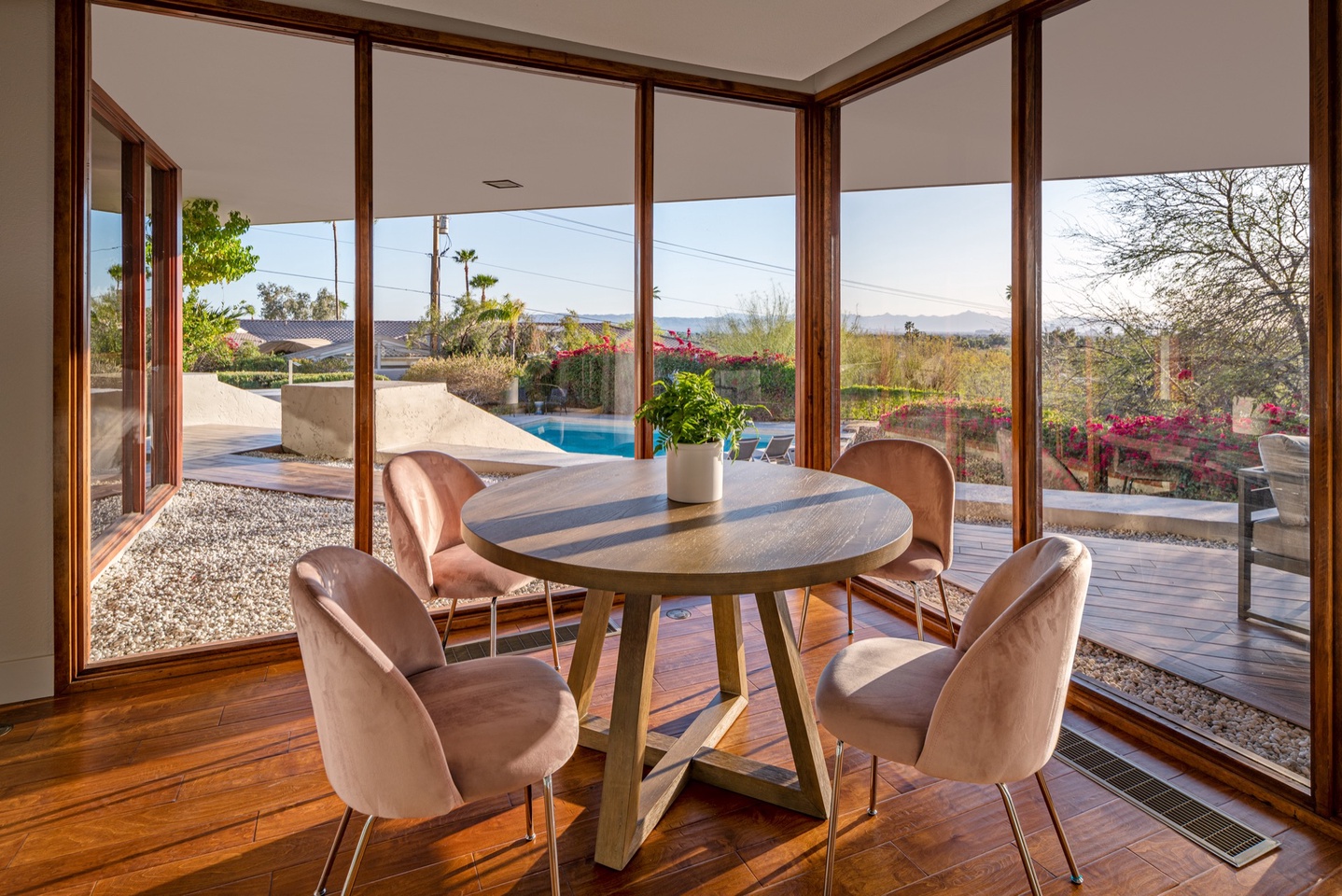 Breakfast table off of the kitchen