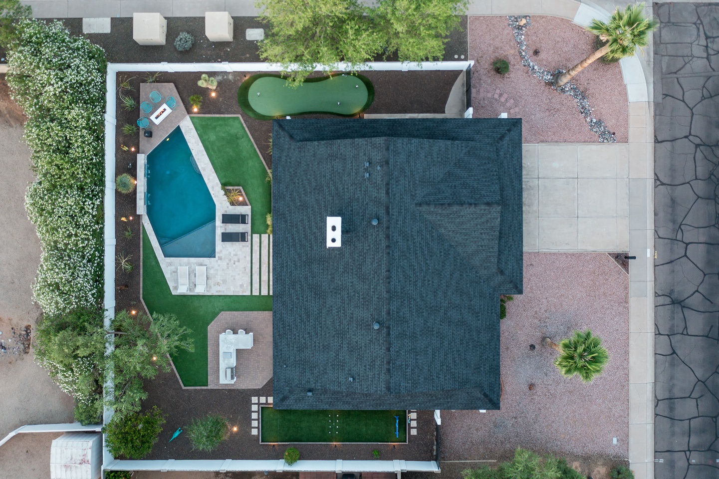 Meticulously crafted backyard