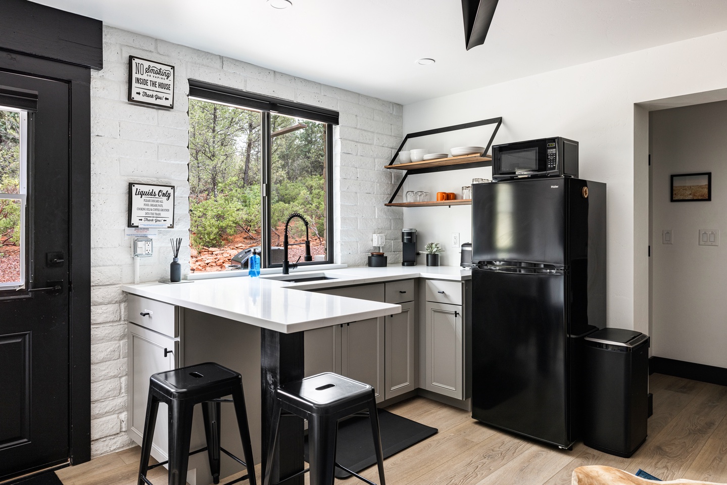 Full kitchenette for use