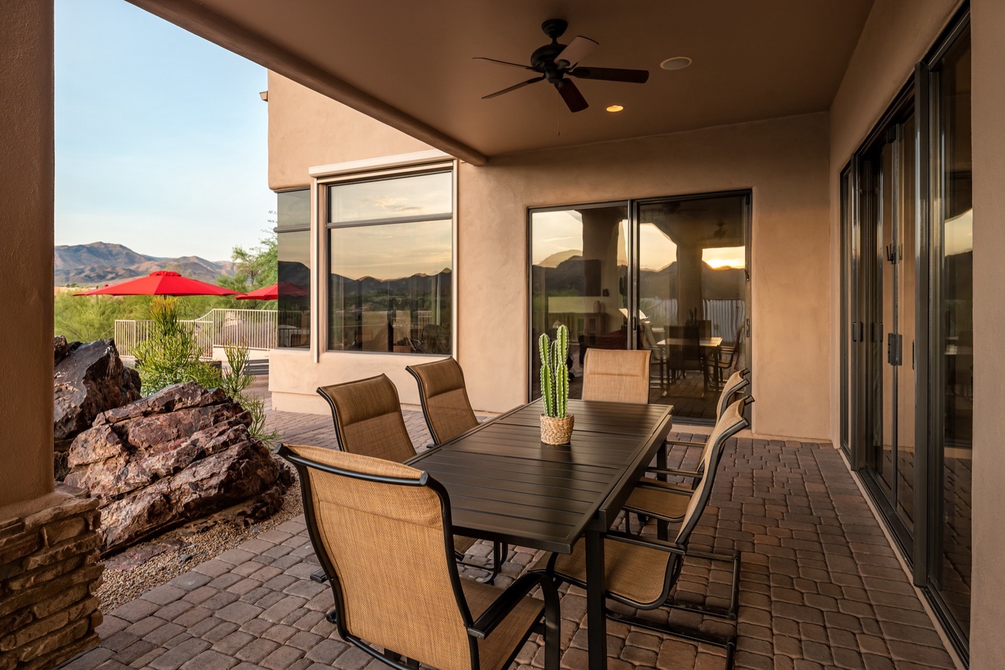 Outdoor dining area