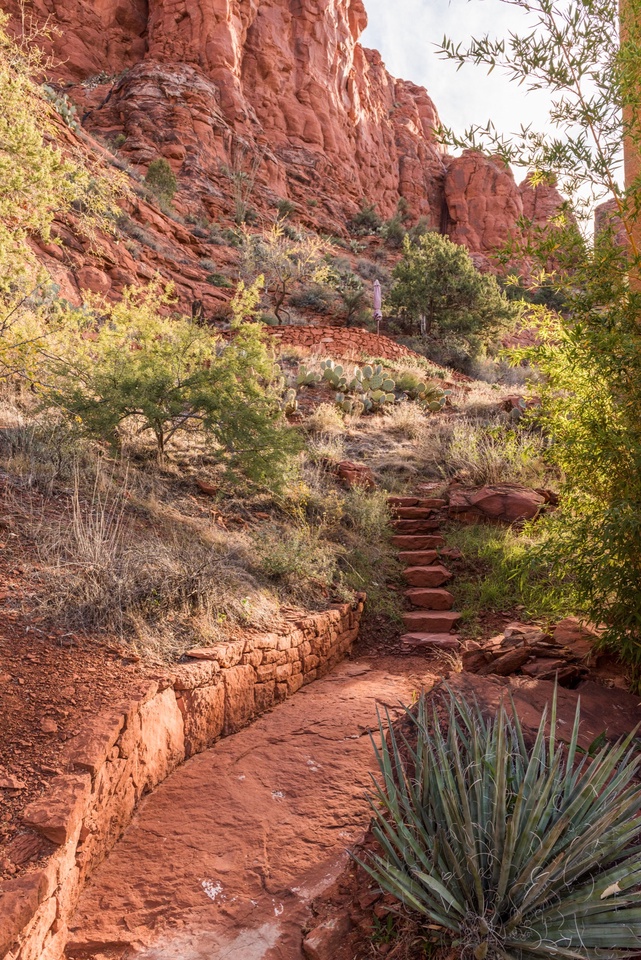 Natural walk ways lead to private spaces