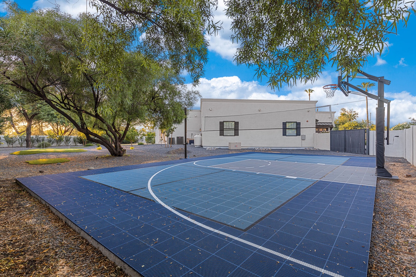 Pickle-ball, Volleyball, Basketball.