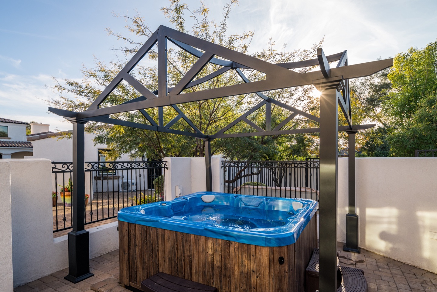 Hot tub located off of Guest House 1