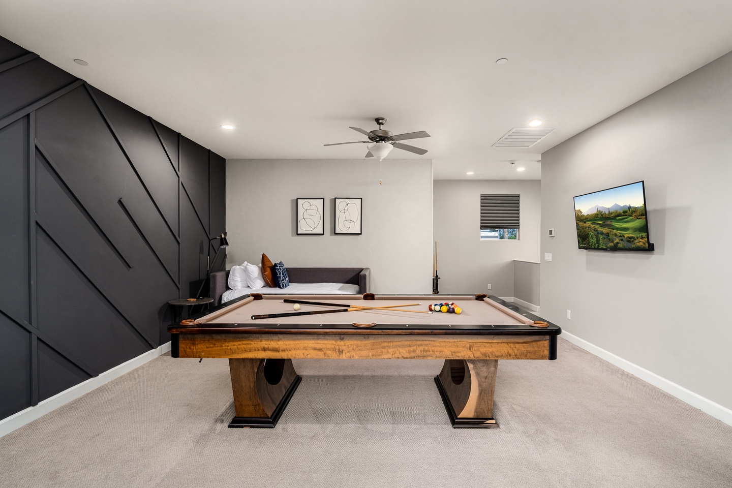 Pool Table & HDTV