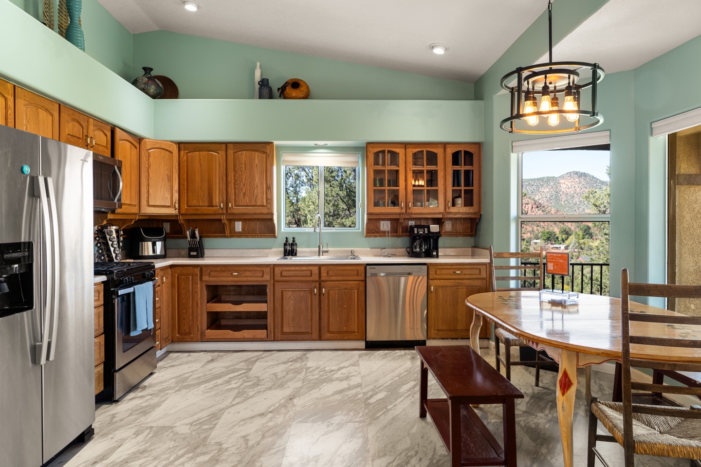 Fully stocked and operational kitchen