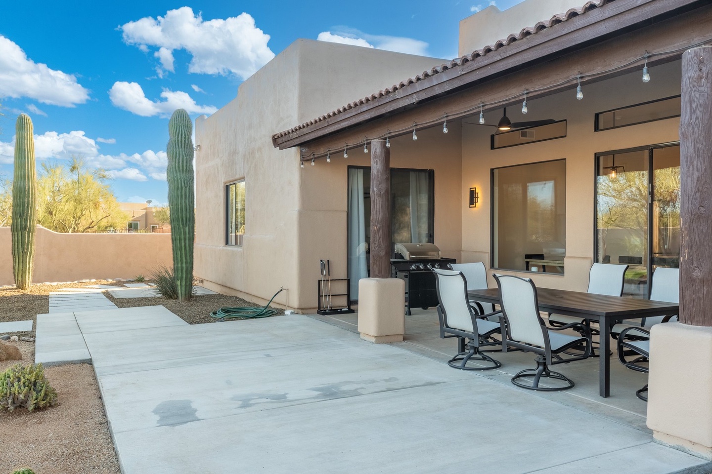 Covered back patio