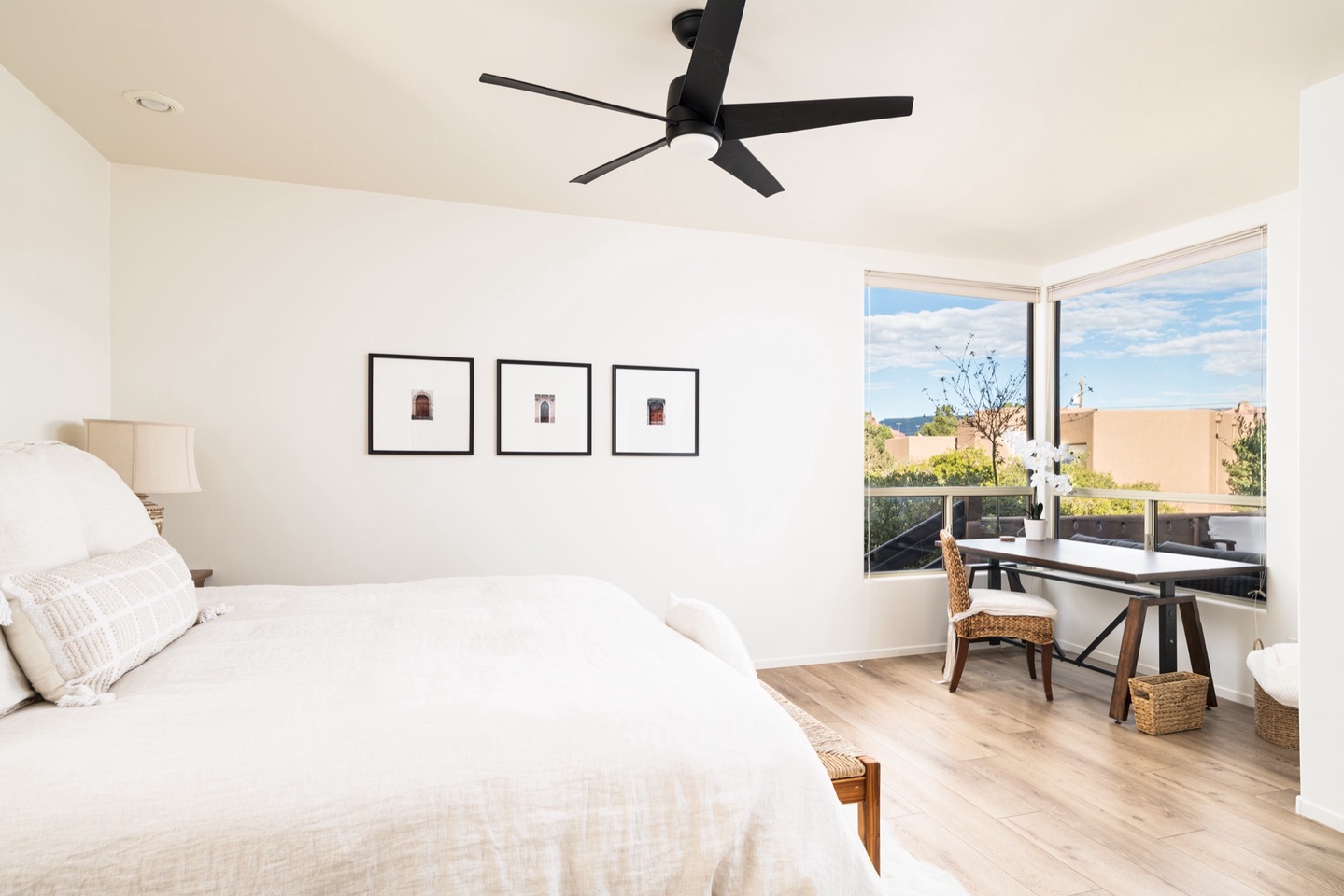 Master bedroom with desk space