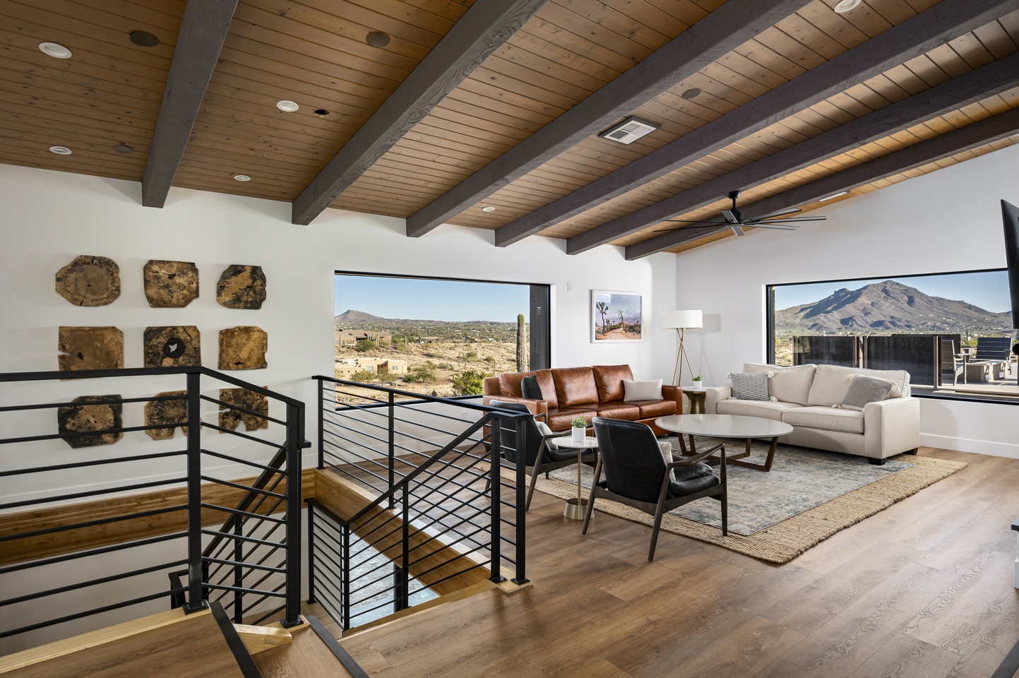 Upper living room, downstairs access