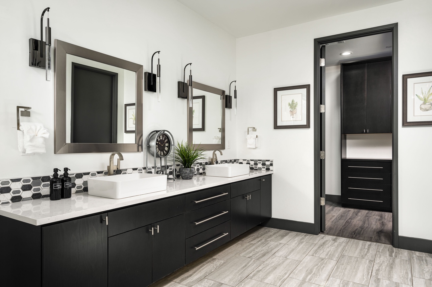 Master bathroom - dual vanities