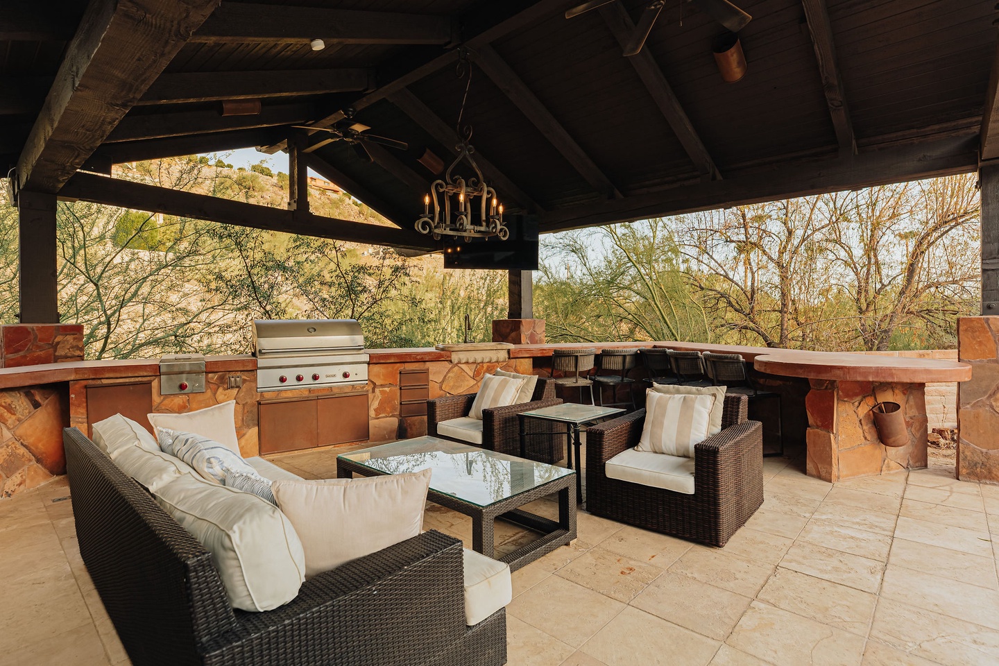 Built in BBQ with additional seating