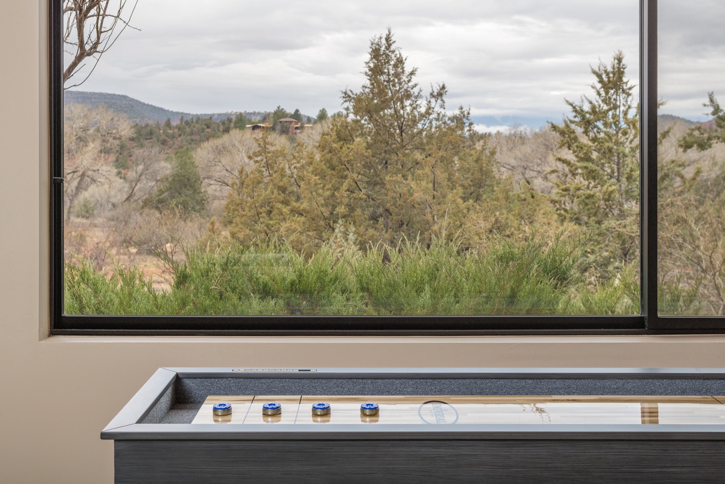 Shuffle board with a view