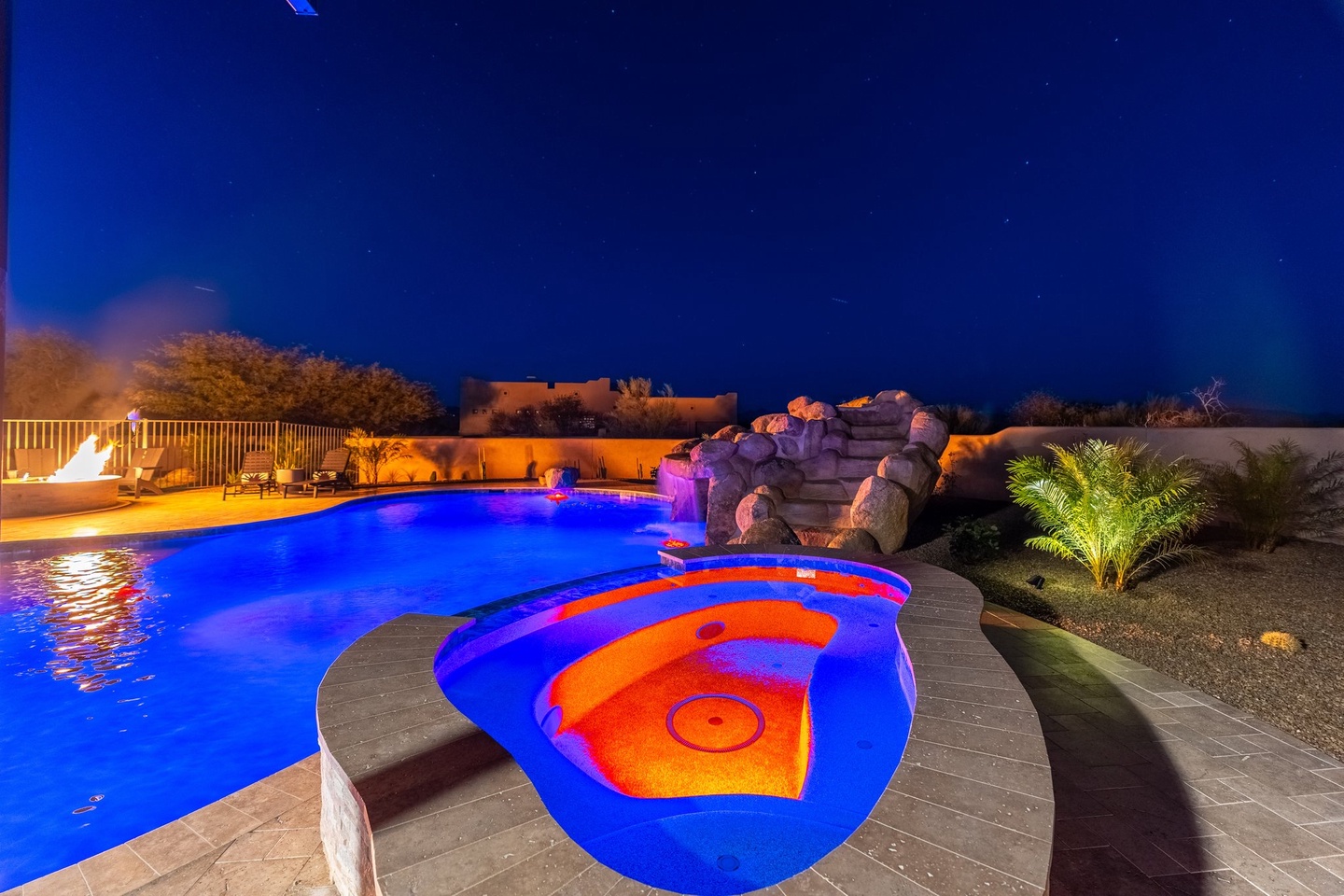 Large hot tub