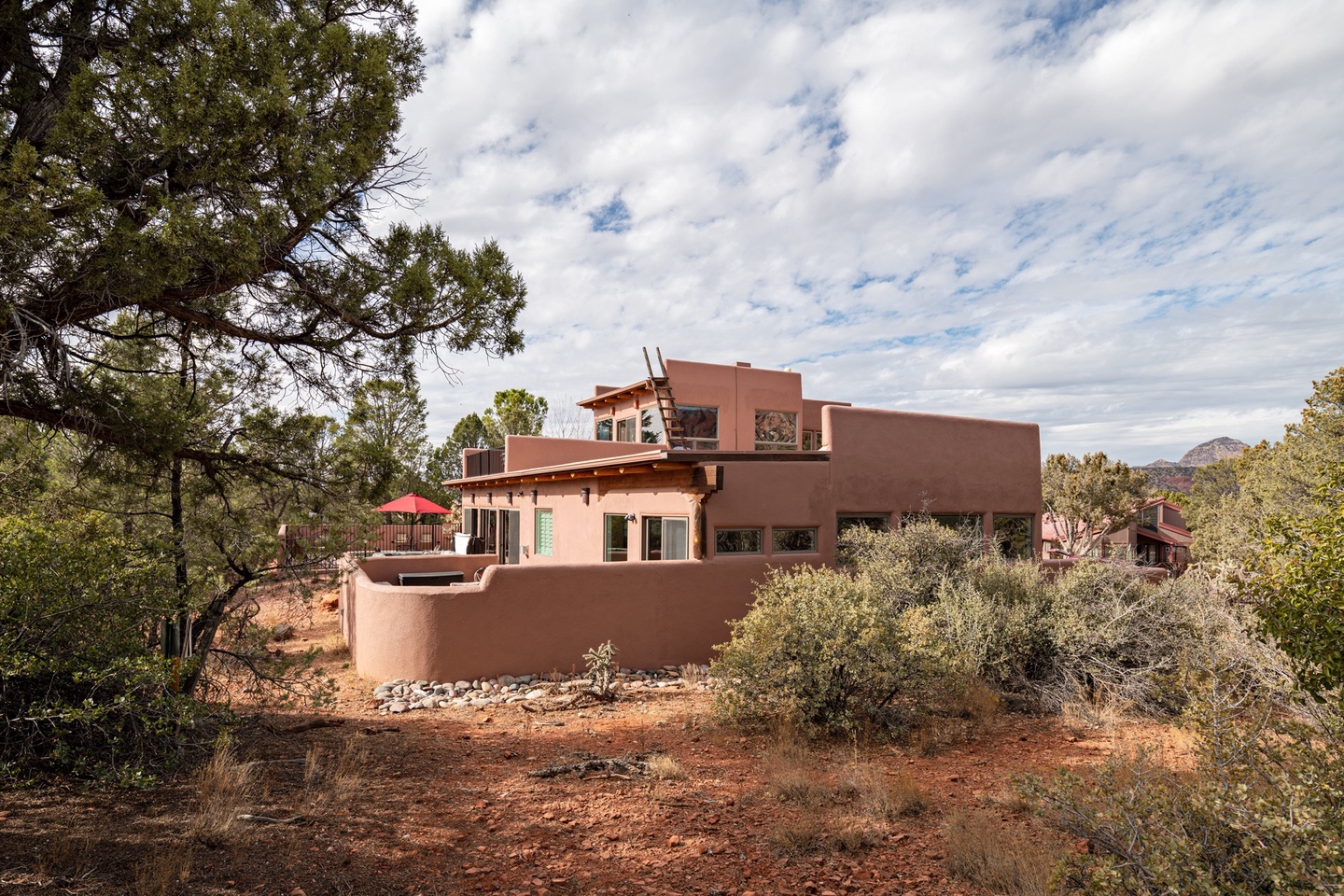 Views of the home from the hiking trail