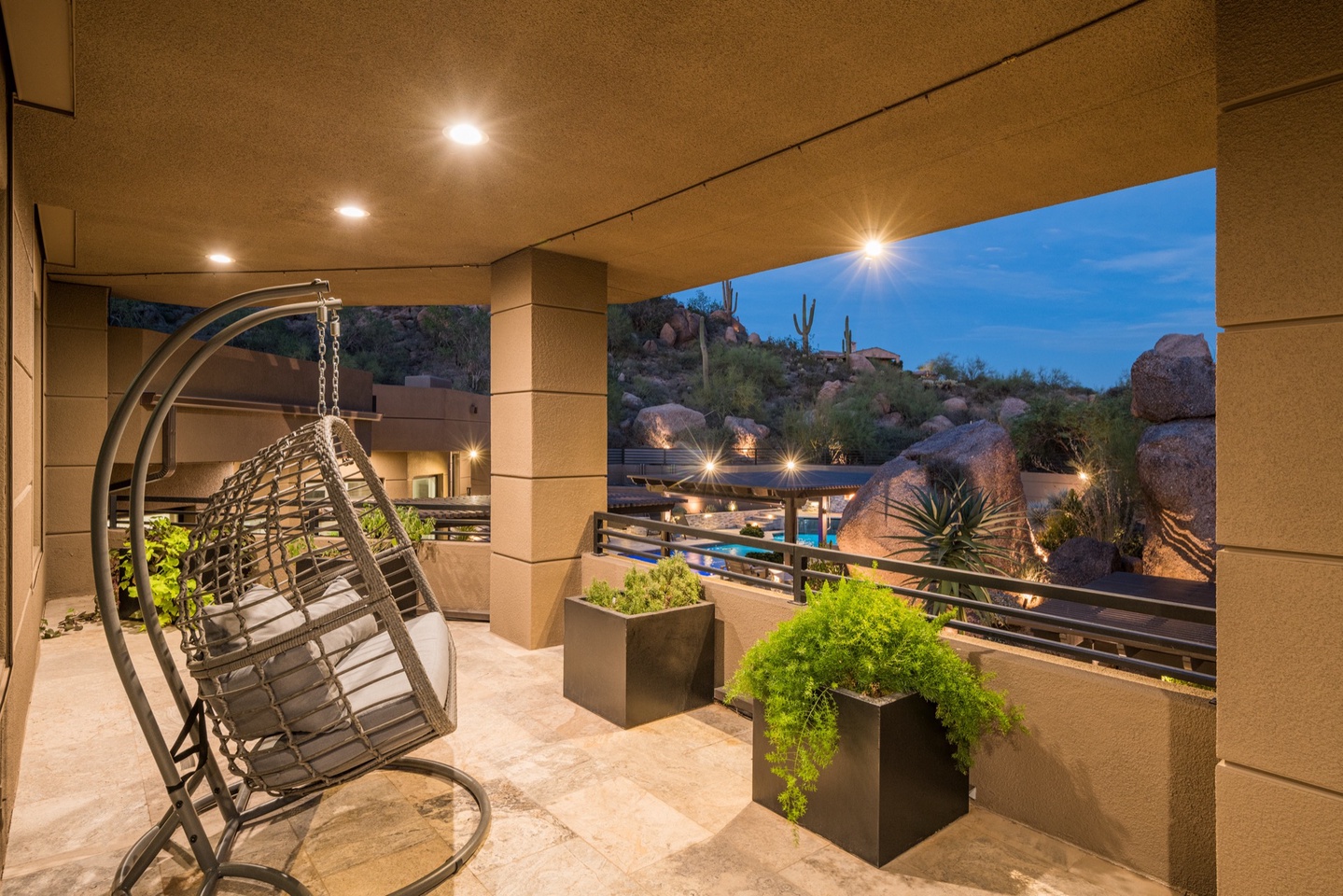 Views from the master bedroom balcony