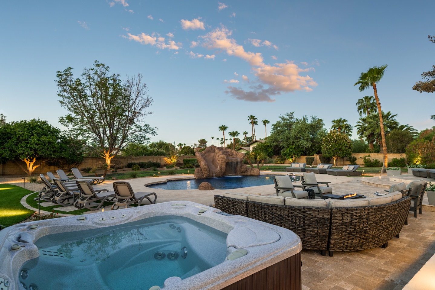 Separate hot tub