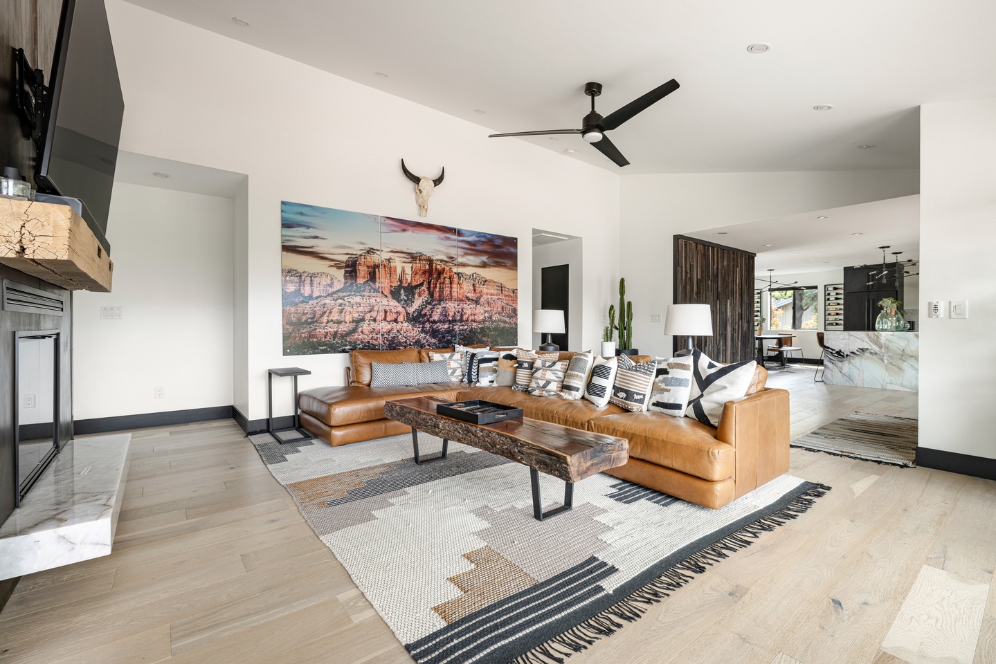Comfortably furnished living room