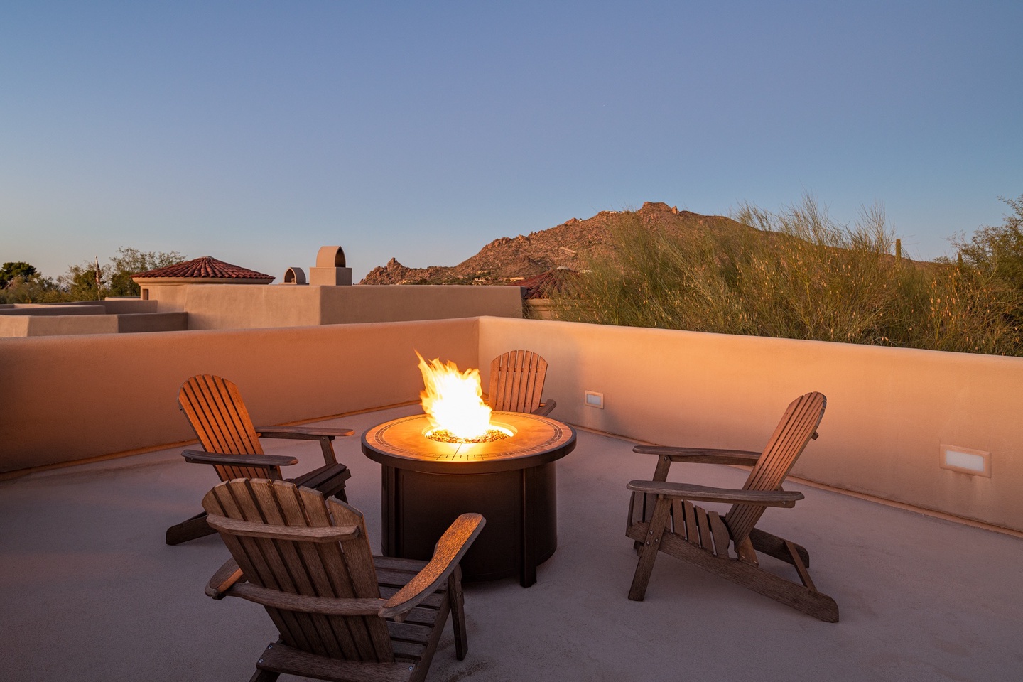 Roof top deck with views of Black Mountain