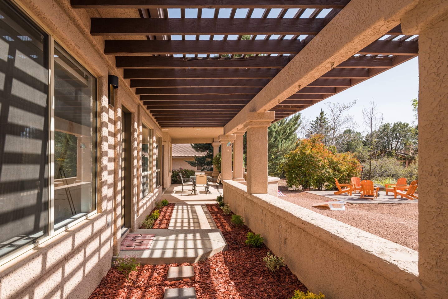 Connected outdoor patio