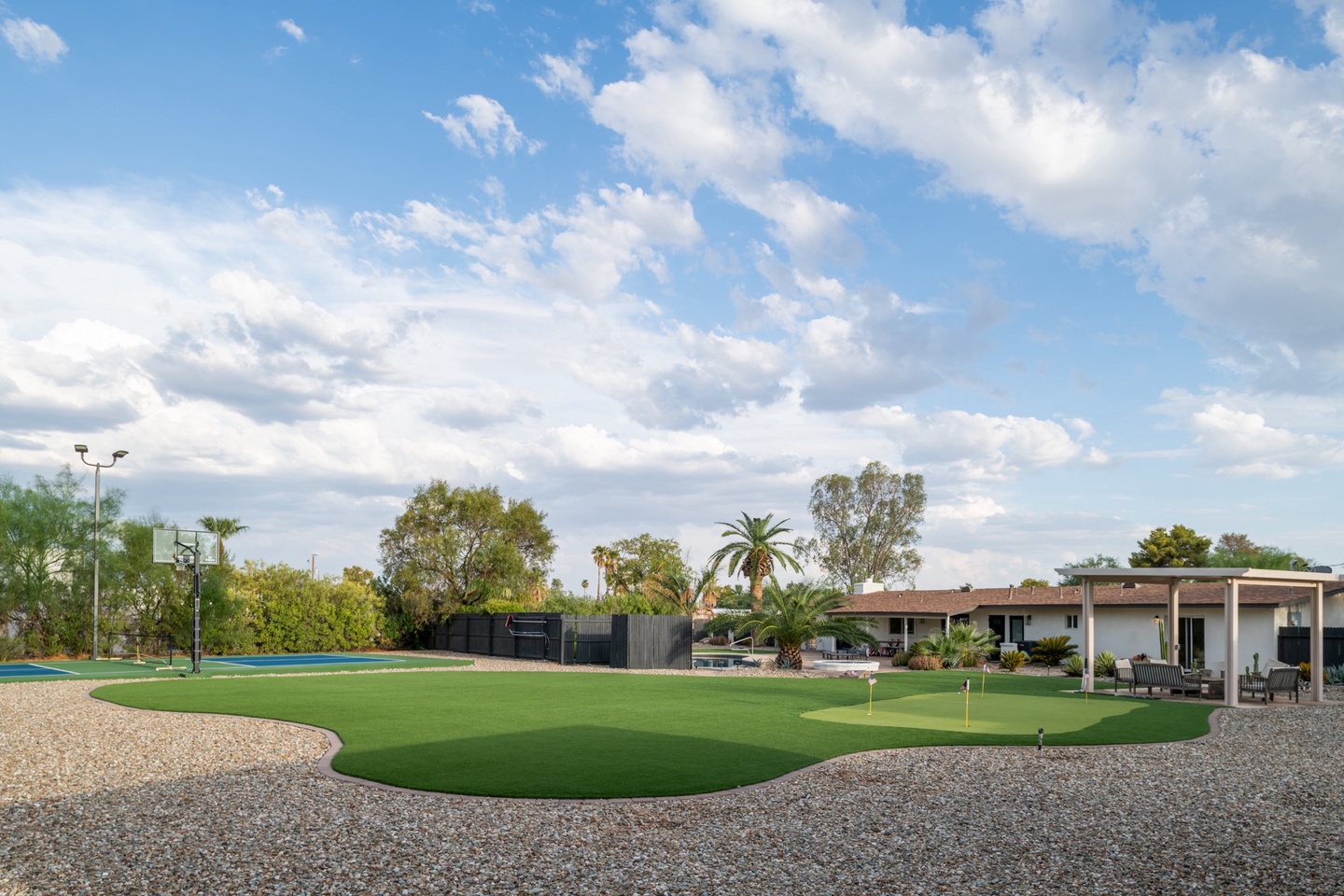 Large turf area for outdoor activities