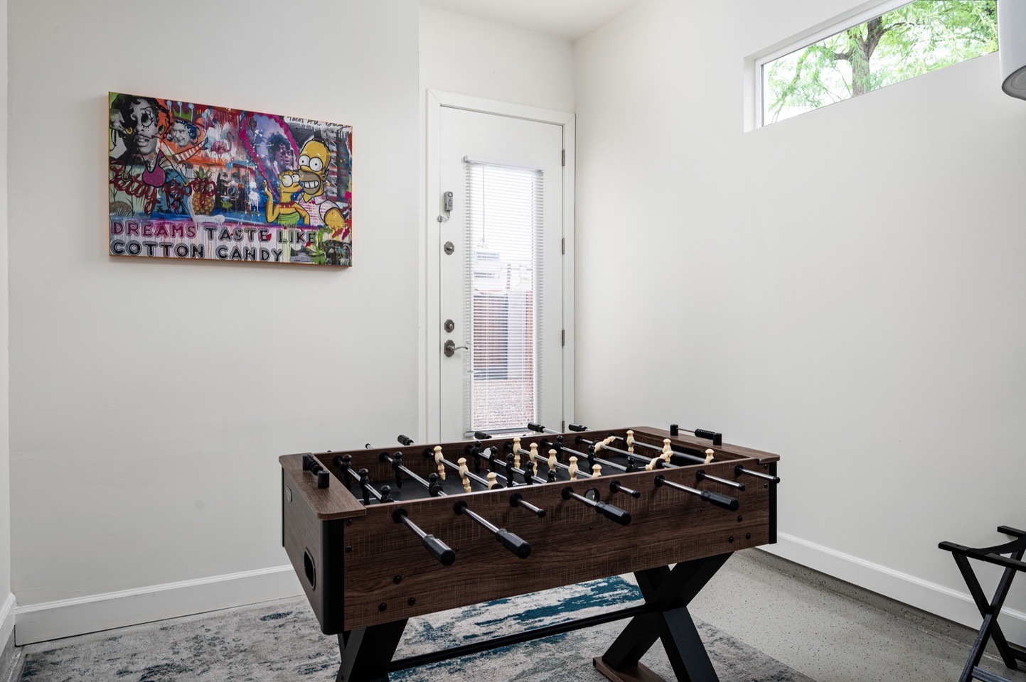 Bedroom 5 (Lower Level) - Foosball & Access to backyard